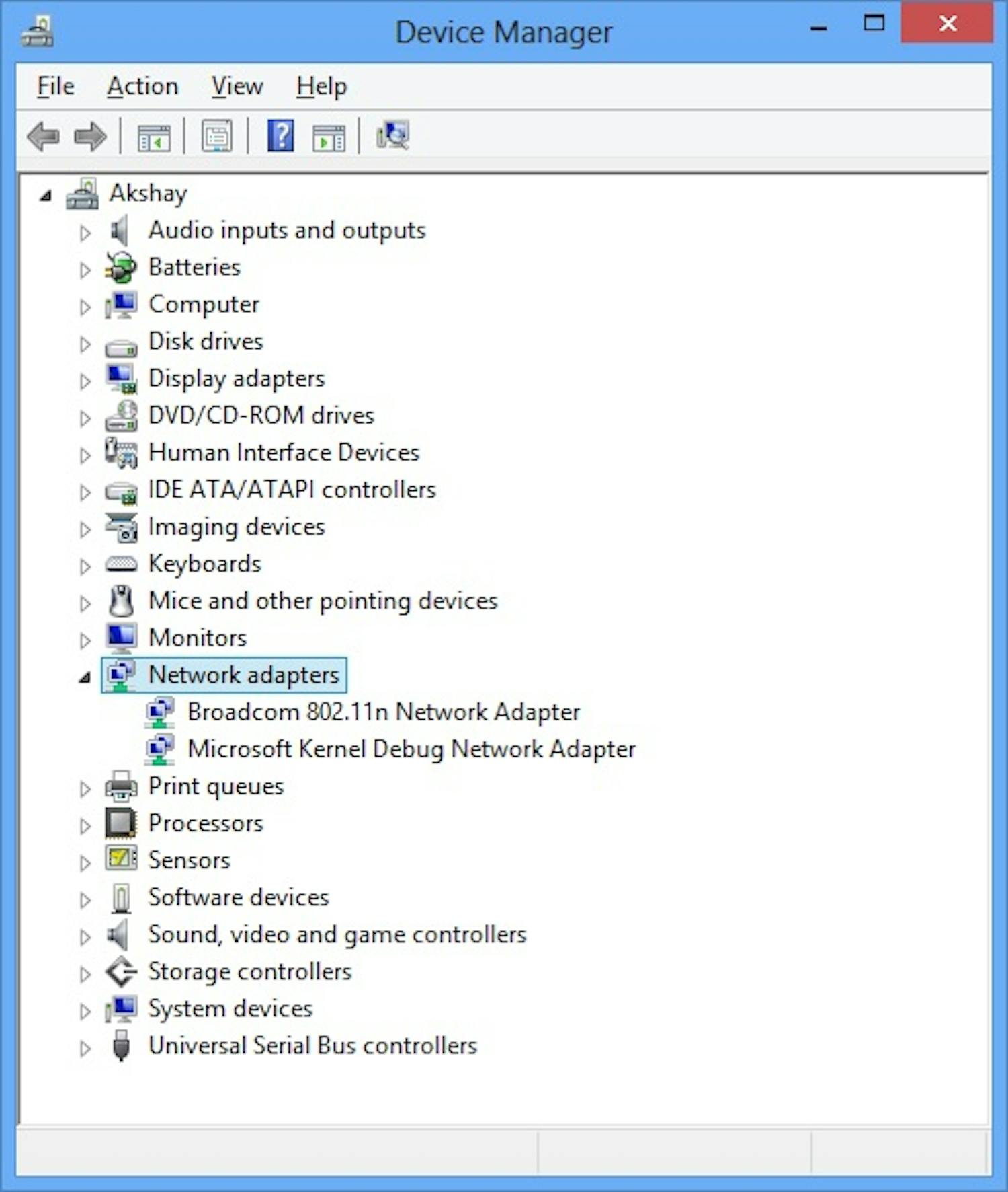 Enhetsbehandling: I Windows-verktøyet Enhetsbehandling kan du enkelt se hva slags nettverksadapter som sitter i pc-en.